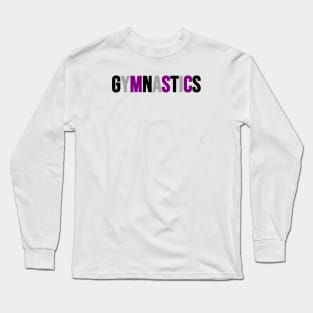 GYMNASTICS (Asexual/Demisexual Colors, No White Text) Long Sleeve T-Shirt